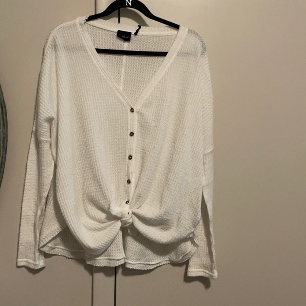 White Long Sleeve button up shirt
